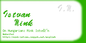 istvan mink business card
